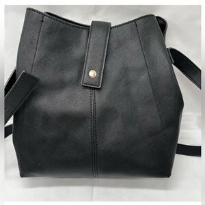 Lulu Dharma Bucket Crossbody Black Bag